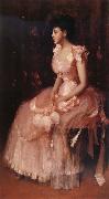 William Merritt Chase The girl in the pink oil on canvas